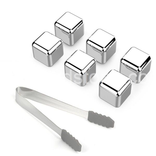 Stainless Steel Ice Cubes With Tweezer