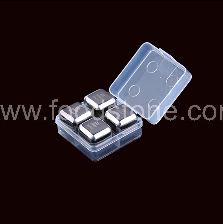 4 Piece Stainless Steel Ice Cubes