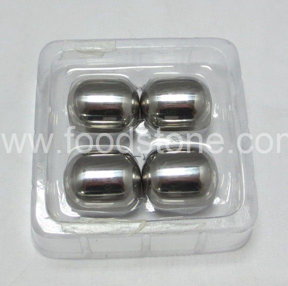 Oval Stainless Steel Ice Cubes